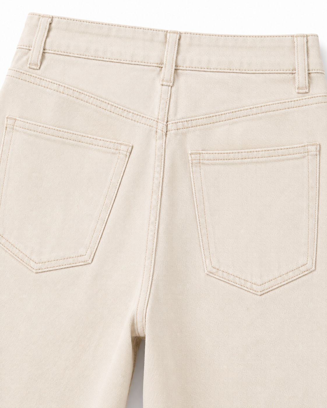Ivory Wide Leg Denim