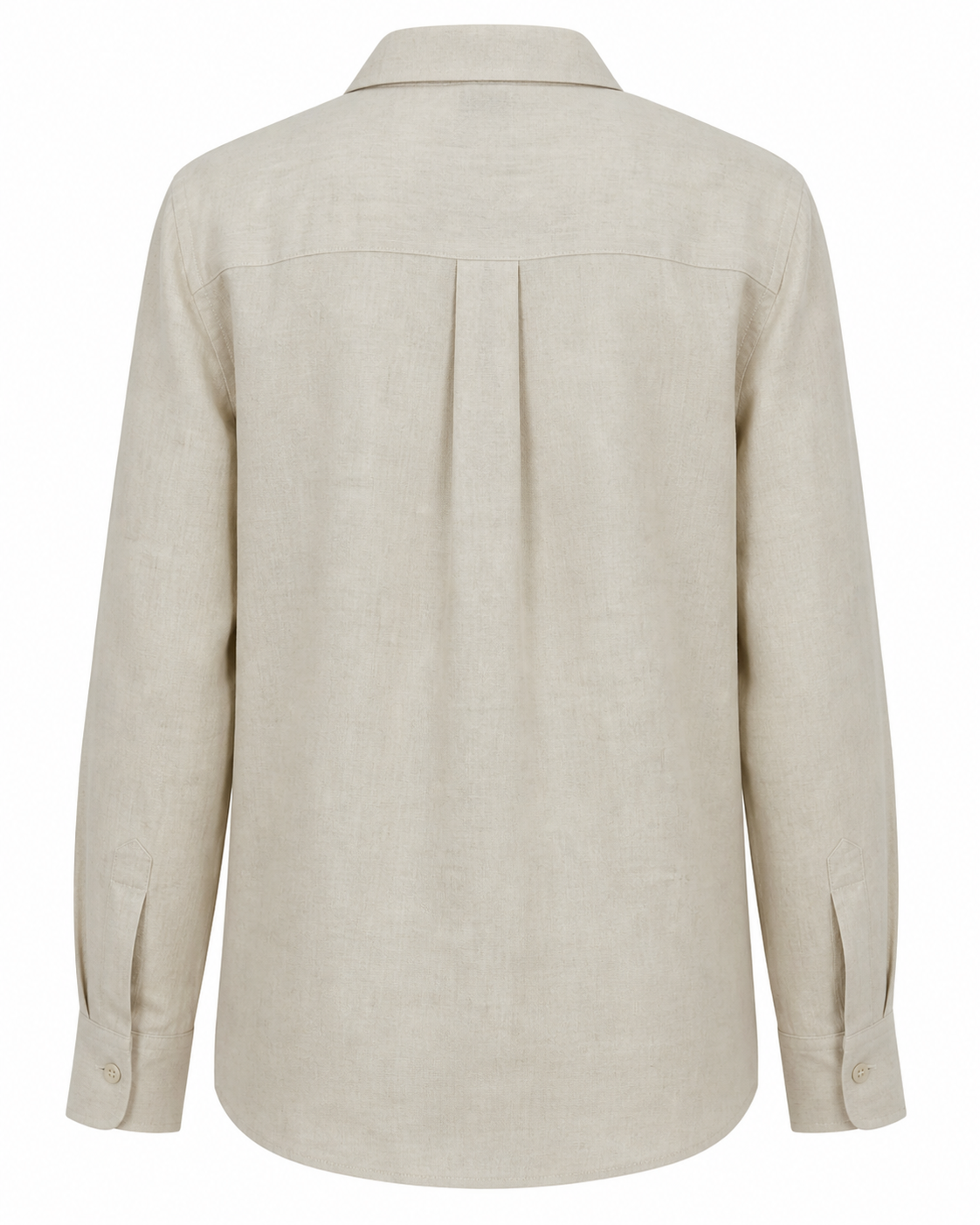 Sand Beige Linen Blend Shirt