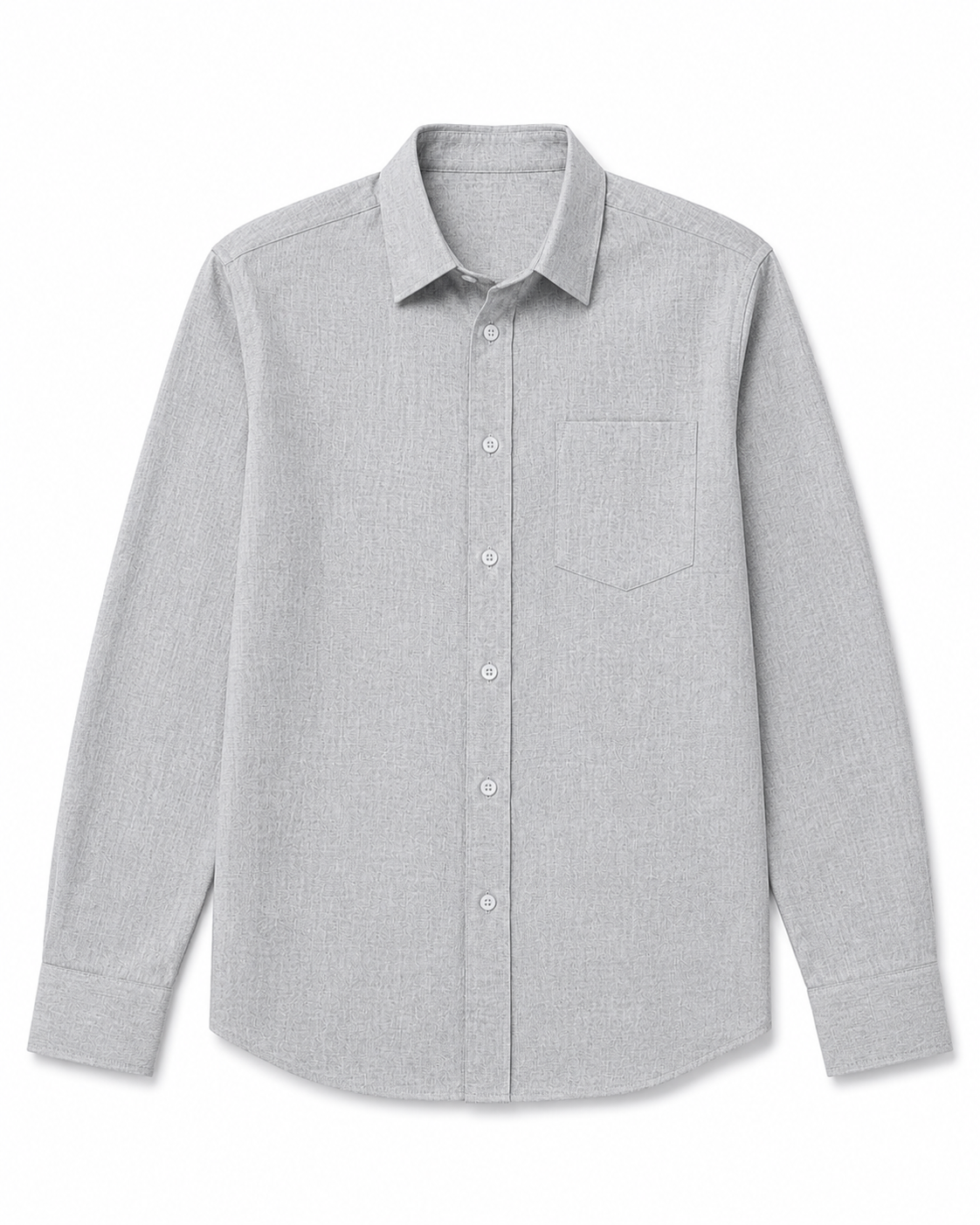 Mist Grey Linen Blend Shirt