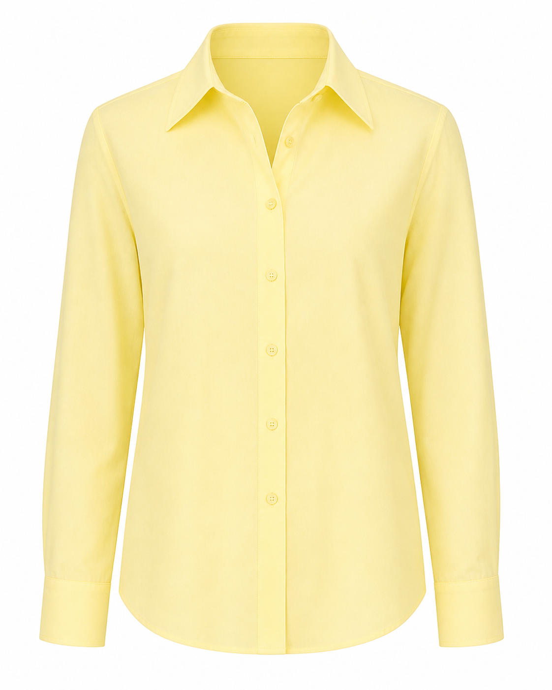 Soft Yellow Tailored Formal Shirt