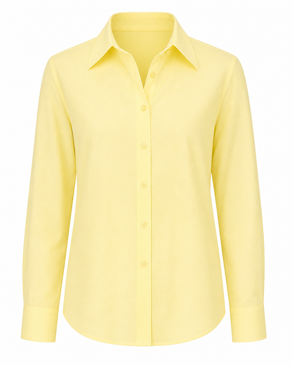 Soft Yellow Tailored Formal Shirt