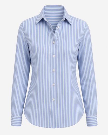 Sky Blue Pinstripe Tailored Shirt