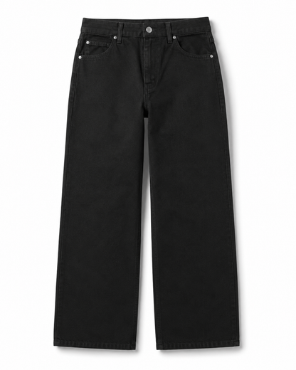 Noir Flow Wide Denim