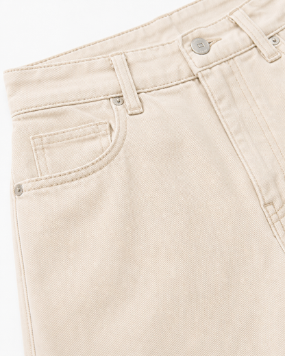 Ivory Wide Leg Denim
