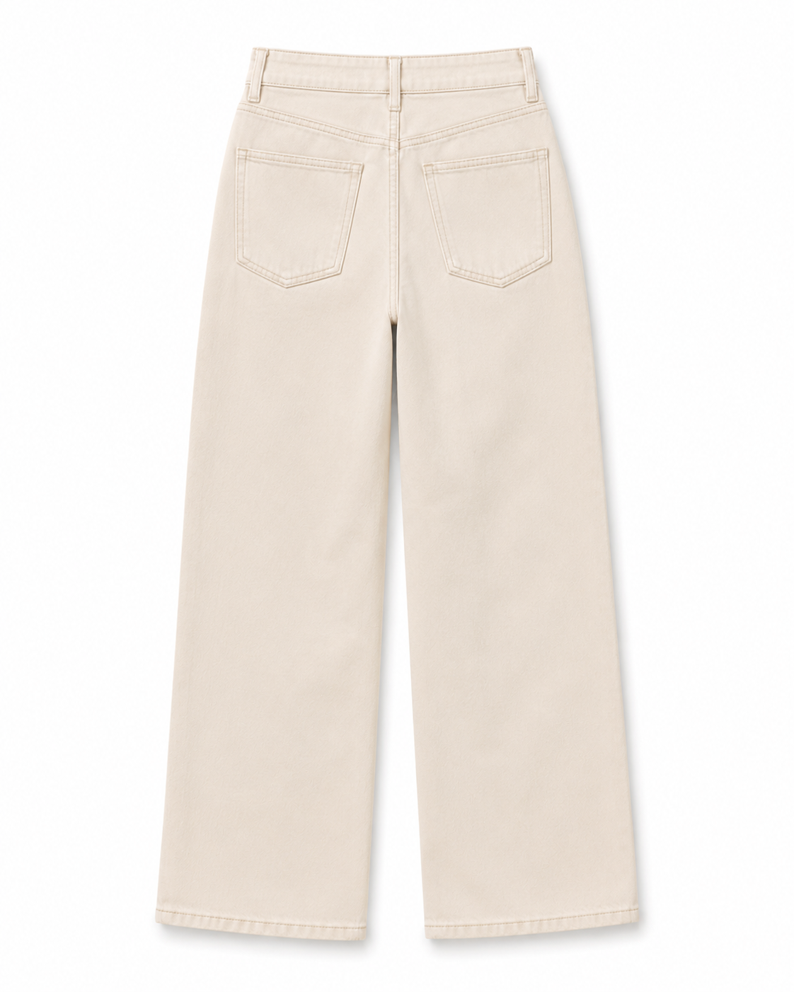 Ivory Wide Leg Denim